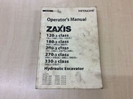 Zaxis 120, 180, 200, 270, 330 Excavator Operators Manual