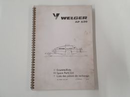 Welger AP630 Parts List